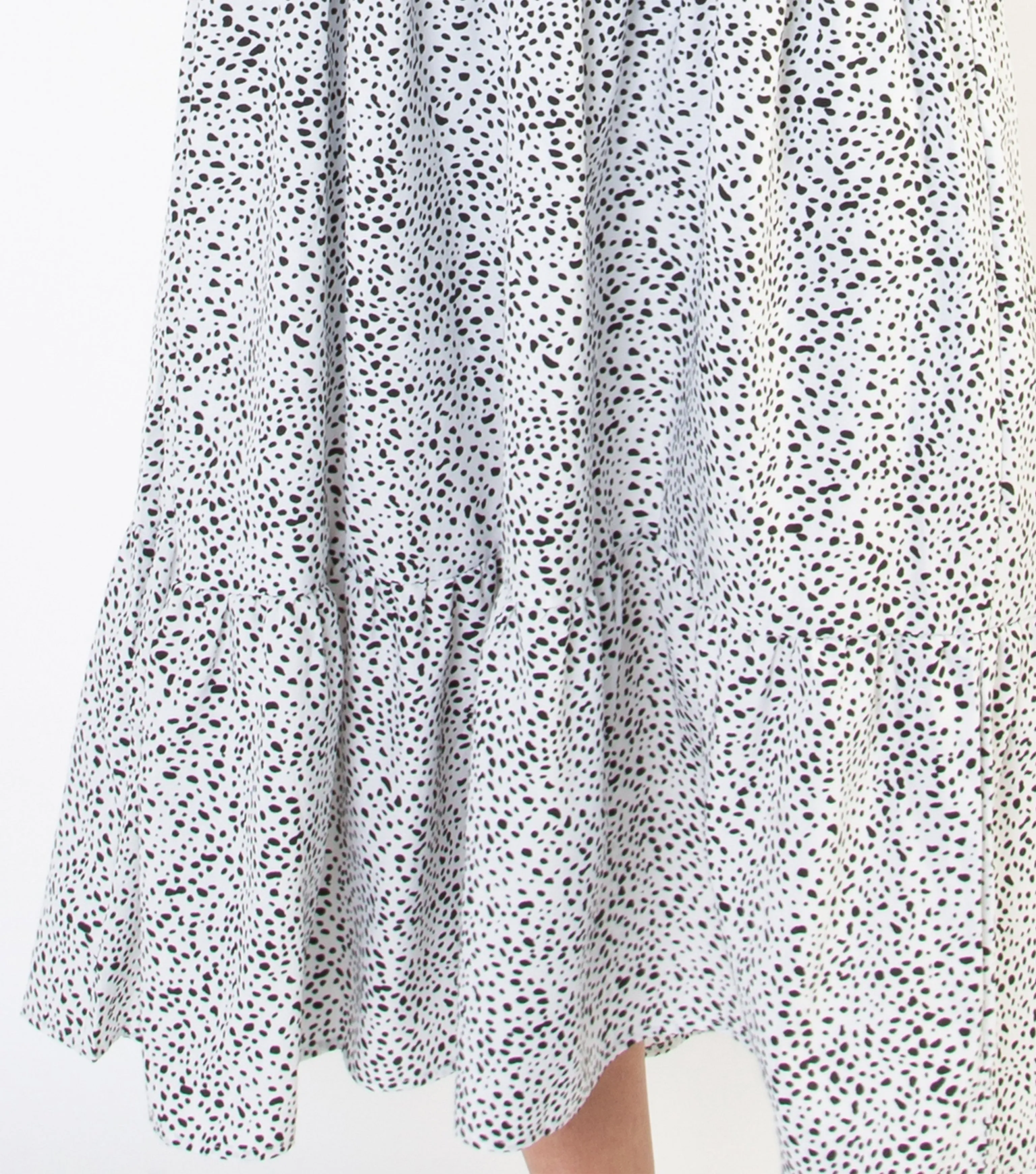 Animal Print Tiered Smock Maxi Dress