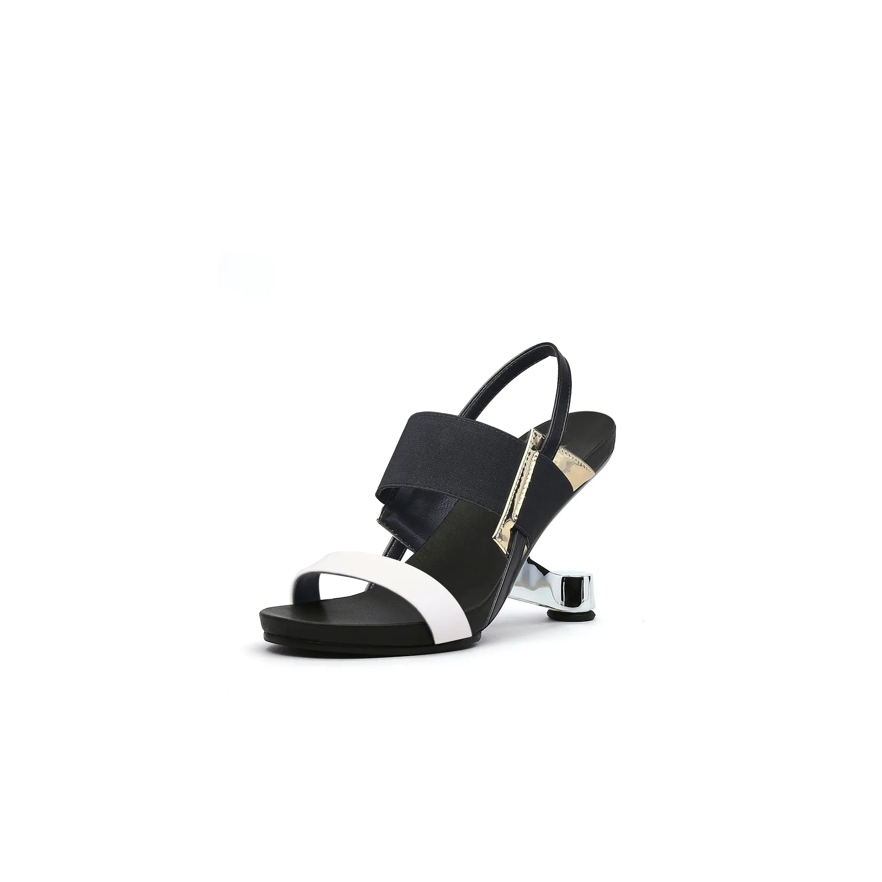 Artistic Glow Ankle Strap Pivot Heel Sandals