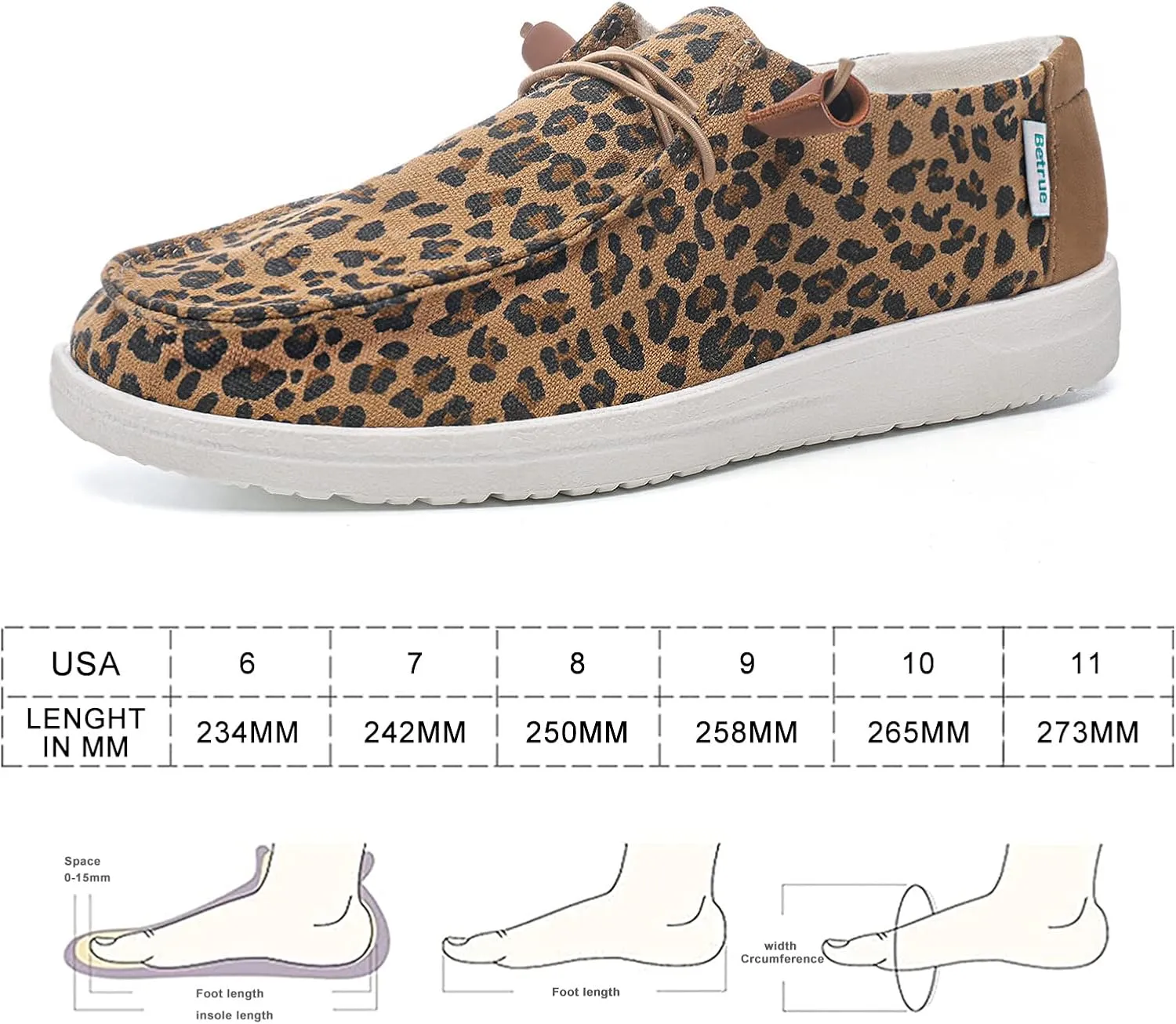 Betrue Lightweight Boat Shoes for Women, Womens Casual Loafers, Womens Slip On Deck Shoes, Breathable Canvas Sneakers for Women