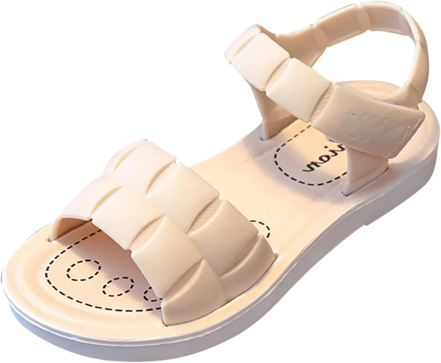 Children Sandals Soft Flat Shoes Fashion and Comfortable Small Medium and Large Children Soft Bottom Kids Thong (White, 9.5-10 Years Big Kids)