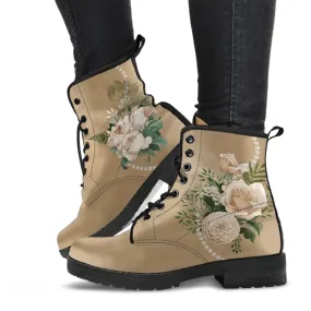 Combat Boots - Beautiful Flowers #23 | Custom Shoes, Women's Boots, Aesthetic Shoes, Boho Shoes, Vintage Style Shoes, Sorority Shoes