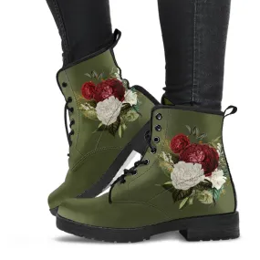 Combat Boots - Beautiful Flowers #34 | Custom Shoes, Women's Boots, Aesthetic Shoes, Boho Shoes, Vintage Style Shoes, Sorority Shoes