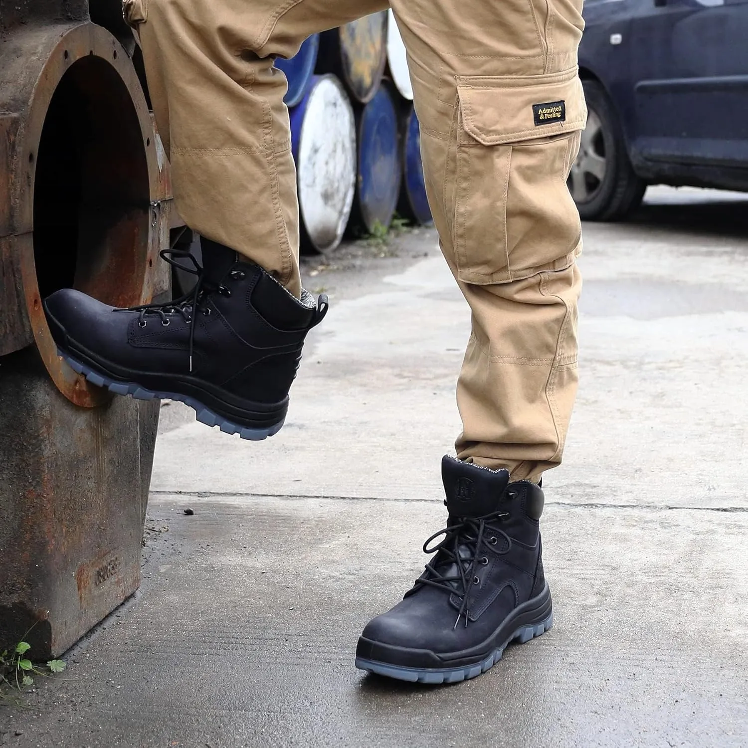 CONRAD Men's EH 6" Soft Toe/Composite Toe Slip Resistant Waterproof Anti-Puncture Work Boots, Durable & Breathable