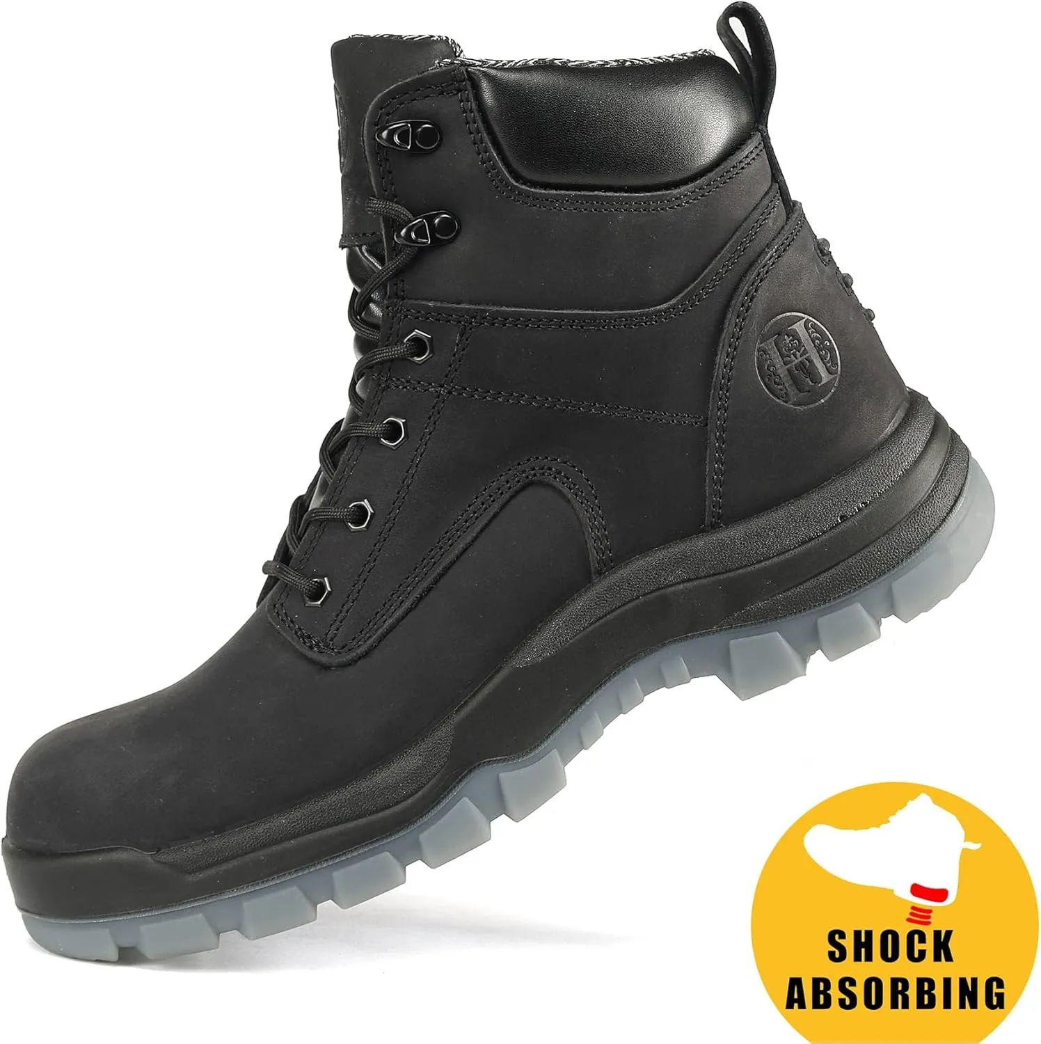 CONRAD Men's EH 6" Soft Toe/Composite Toe Slip Resistant Waterproof Anti-Puncture Work Boots, Durable & Breathable