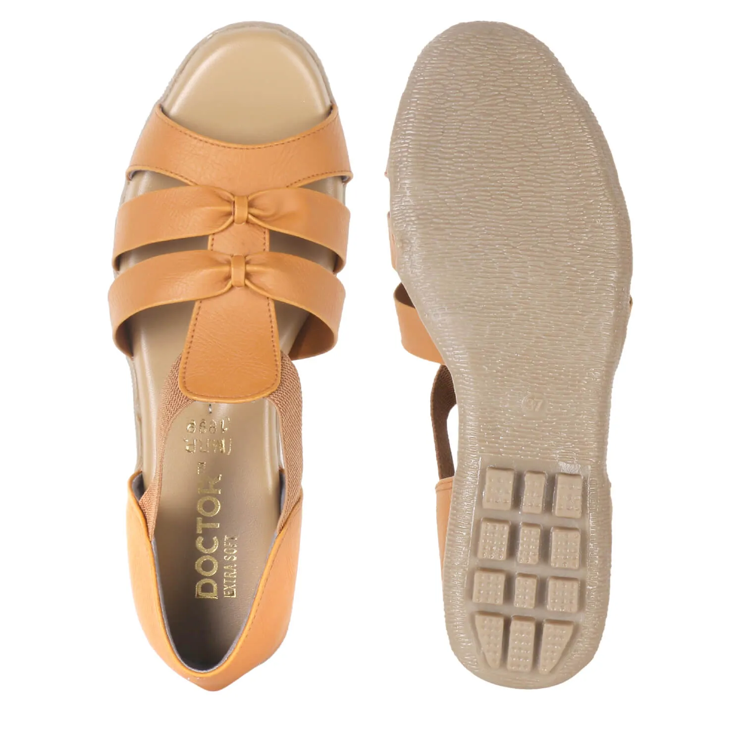 DOCTOR EXTRA SOFT Women's Sandals ART-532 Ideal For Pregnancy Fashion, Elderly Ladies With Soft Medicated Footbed