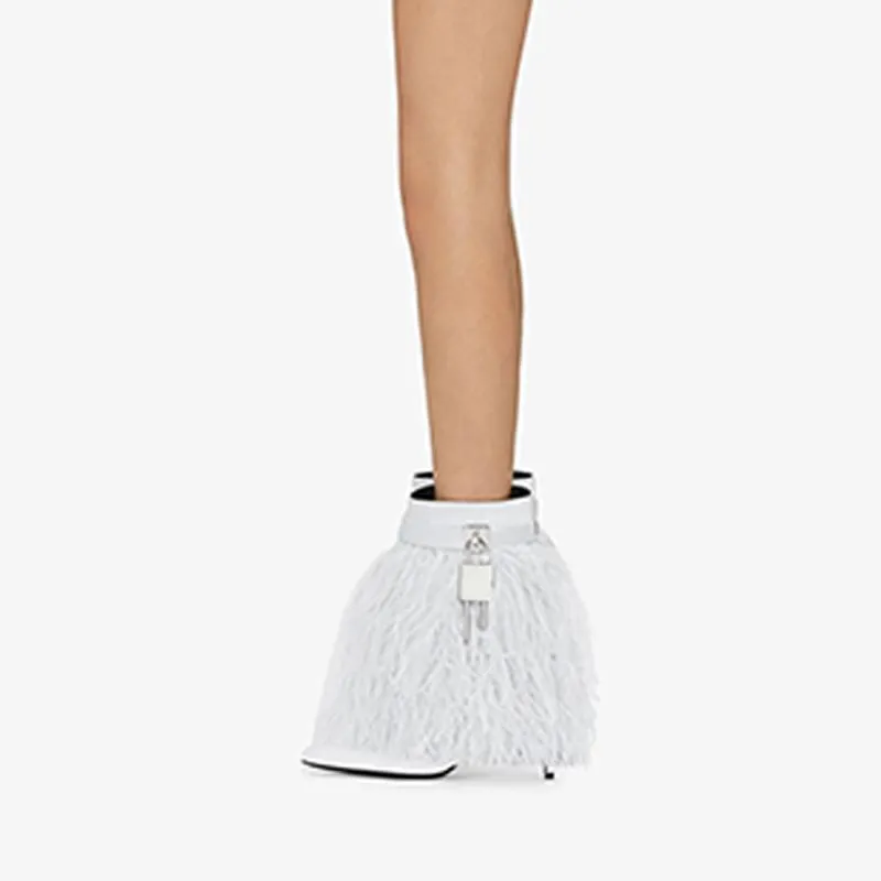 Elegant Light Grey Satin Ankle Boots