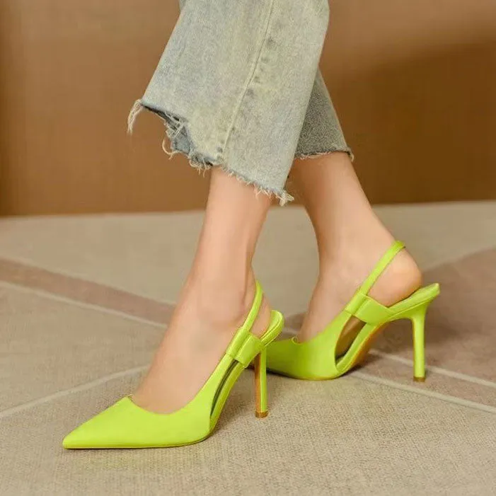 elveswallet Pointed Toe French Stiletto Mules