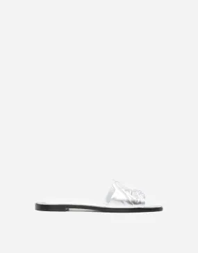 Embossed Seal Flat Sandals