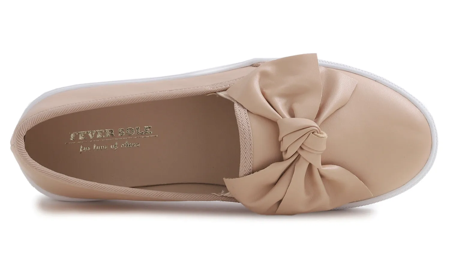 Feversole Women's Casual Slip On Sneaker Fashion Bow Tie Loafer Flats Vegan Leather