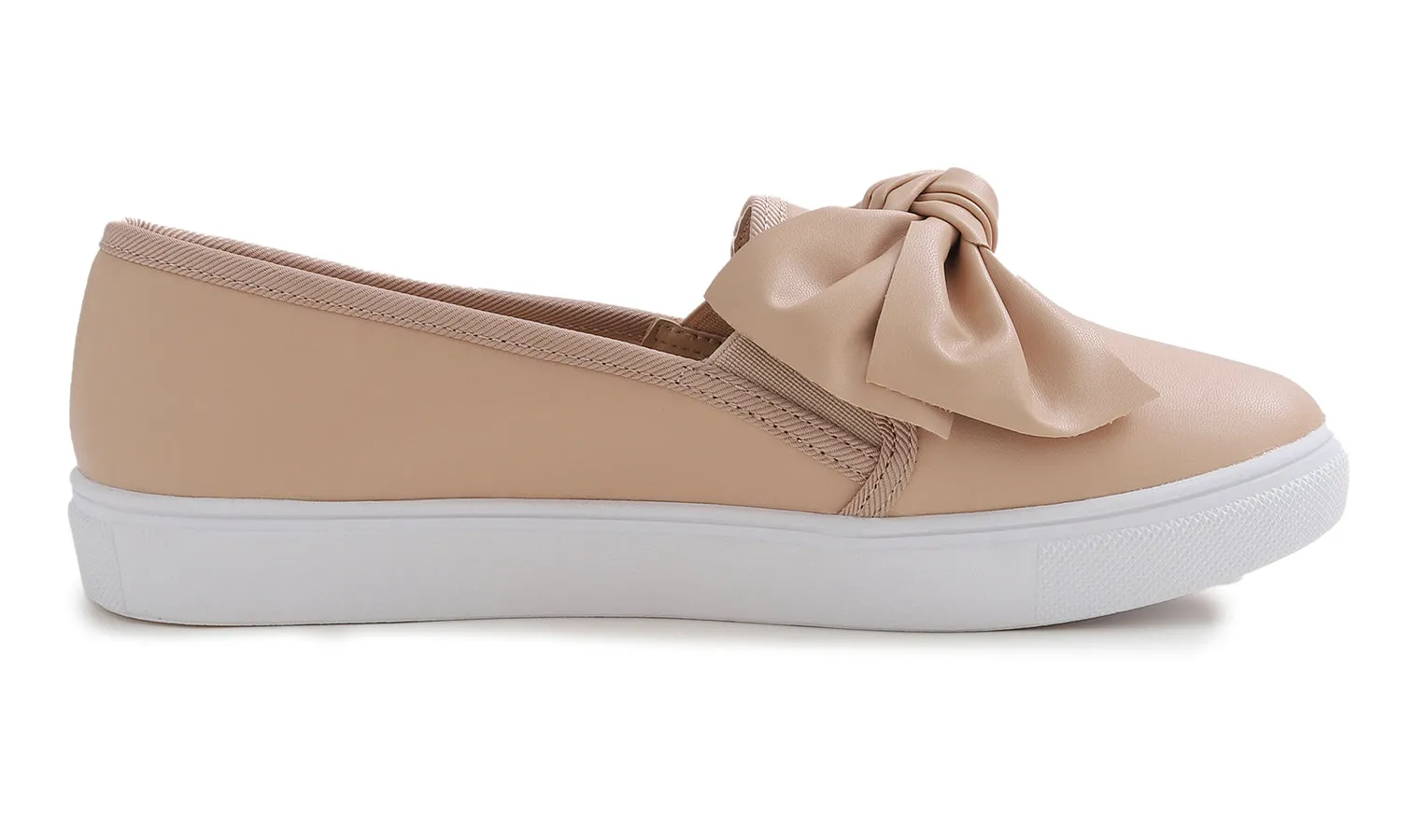 Feversole Women's Casual Slip On Sneaker Fashion Bow Tie Loafer Flats Vegan Leather
