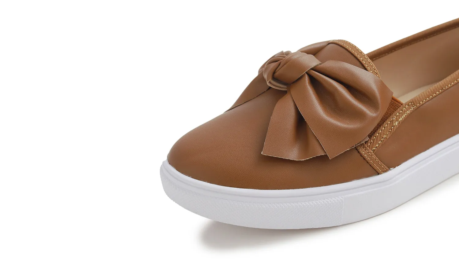 Feversole Women's Casual Slip On Sneaker Fashion Bow Tie Loafer Flats Vegan Leather