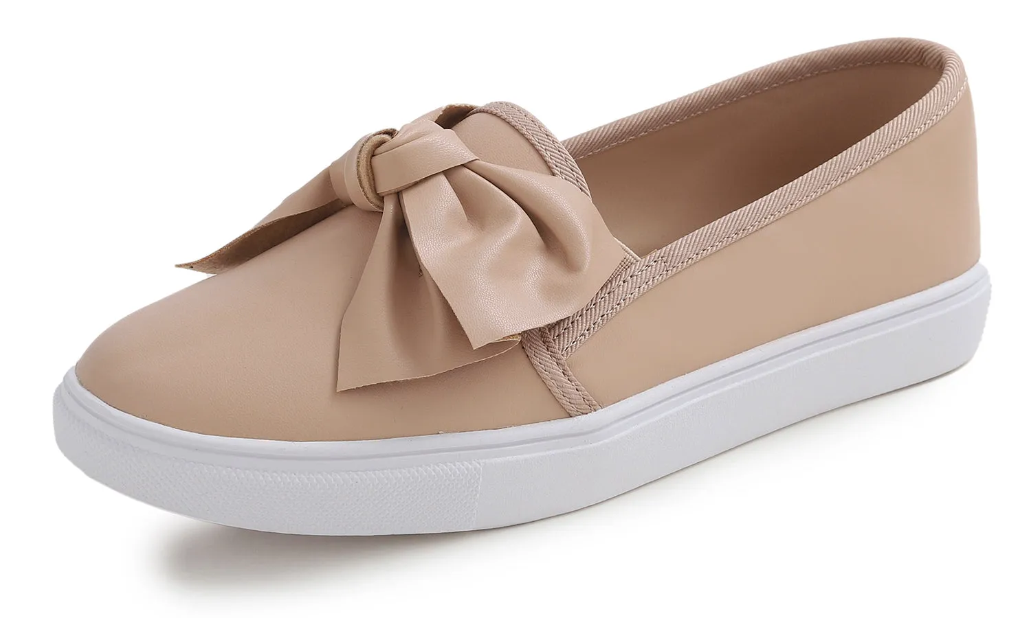 Feversole Women's Casual Slip On Sneaker Fashion Bow Tie Loafer Flats Vegan Leather
