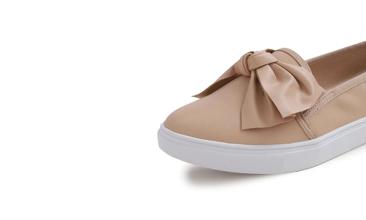 Feversole Women's Casual Slip On Sneaker Fashion Bow Tie Loafer Flats Vegan Leather