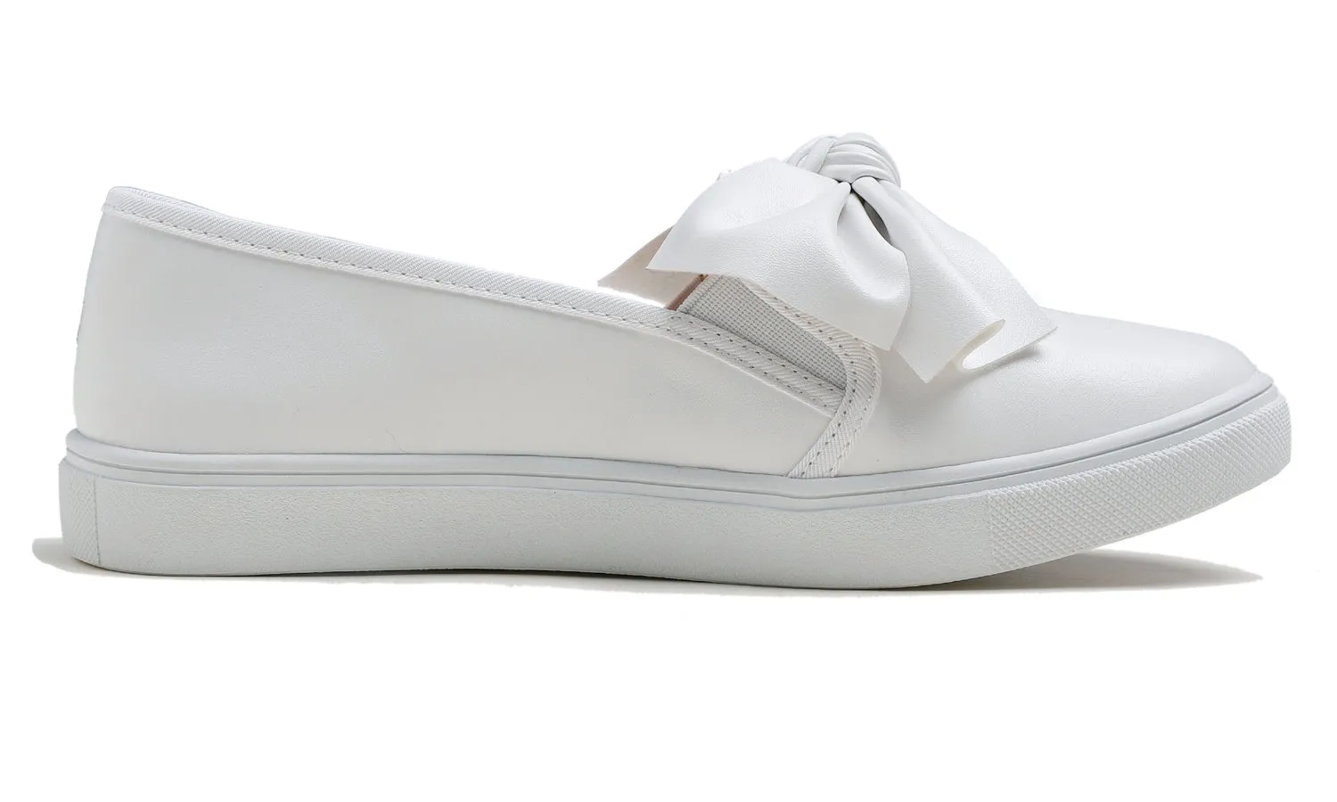 Feversole Women's Casual Slip On Sneaker Fashion Bow Tie Loafer Flats Vegan Leather