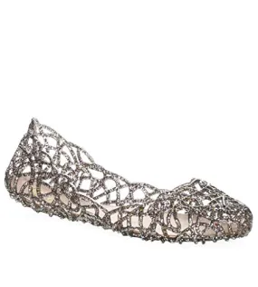 Glaze Alaska Layered Lines Jelly Ballet Flats, Pewter