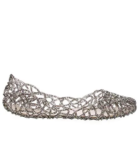 Glaze Alaska Layered Lines Jelly Ballet Flats, Pewter
