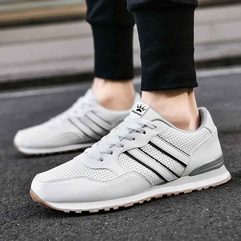 High-Quality Men’s Sneakers – Leather Casual Shoes, Breathable & Comfortable Autumn Tennis Male Flat Shoes