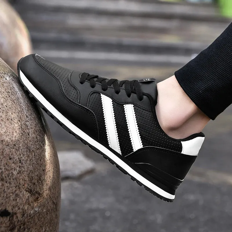 High-Quality Men’s Sneakers – Leather Casual Shoes, Breathable & Comfortable Autumn Tennis Male Flat Shoes