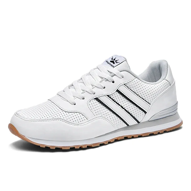 High-Quality Men’s Sneakers – Leather Casual Shoes, Breathable & Comfortable Autumn Tennis Male Flat Shoes