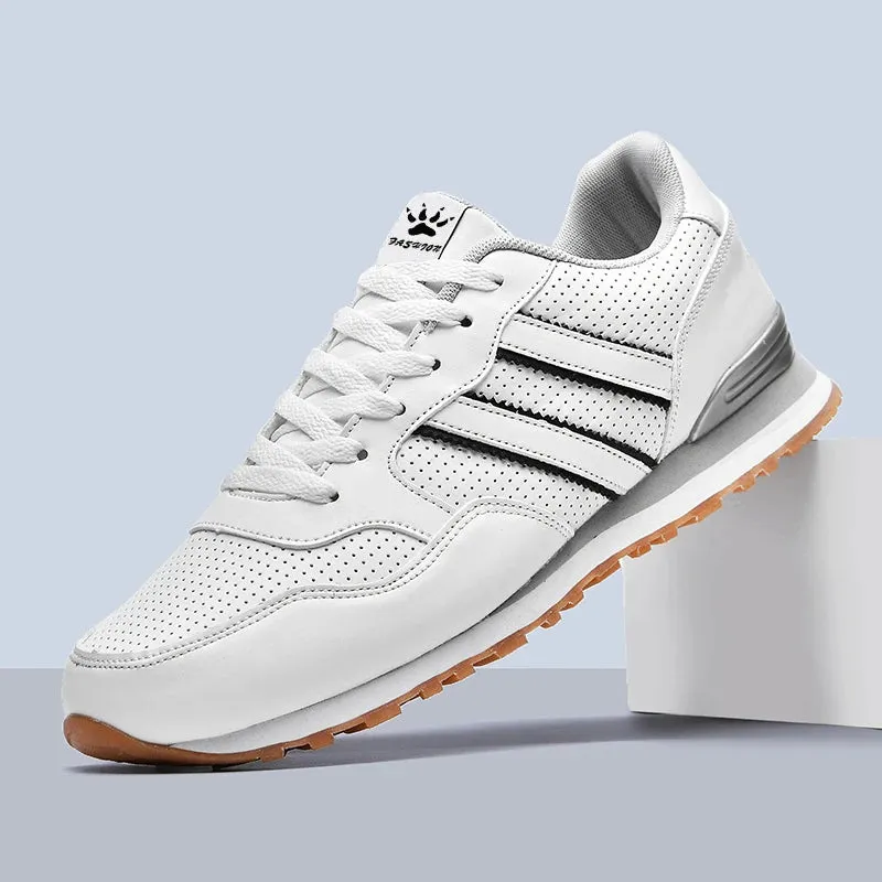 High-Quality Men’s Sneakers – Leather Casual Shoes, Breathable & Comfortable Autumn Tennis Male Flat Shoes
