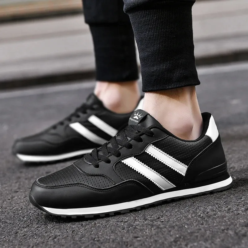 High-Quality Men’s Sneakers – Leather Casual Shoes, Breathable & Comfortable Autumn Tennis Male Flat Shoes