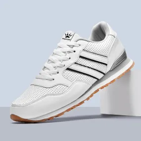 High-Quality Men’s Sneakers – Leather Casual Shoes, Breathable & Comfortable Autumn Tennis Male Flat Shoes