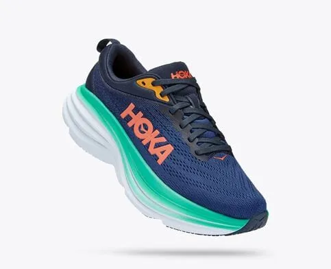 Hoka Women's Bondi 8 Running Shoes- Outer Space/Bellwether Blue