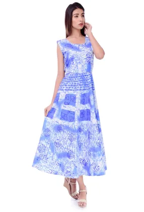 Jaipuri Trendy Women Cotton Maternity Semi-Stitched Fabric Maxi Dress -Free Size