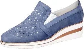 Ladmiple Shoes For Women Sneakers Trendy Slip On Walking Shoes Non Slip Lightweight Fashion Lace Up Platform Loafers