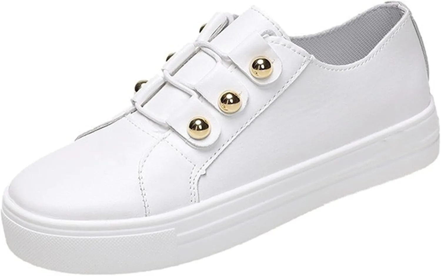 Lausiuoe Shoes For Women Sneakers Trendy Low Top Fashion Comfortable Casual Lightweight Breathable Walking Flat Loafers