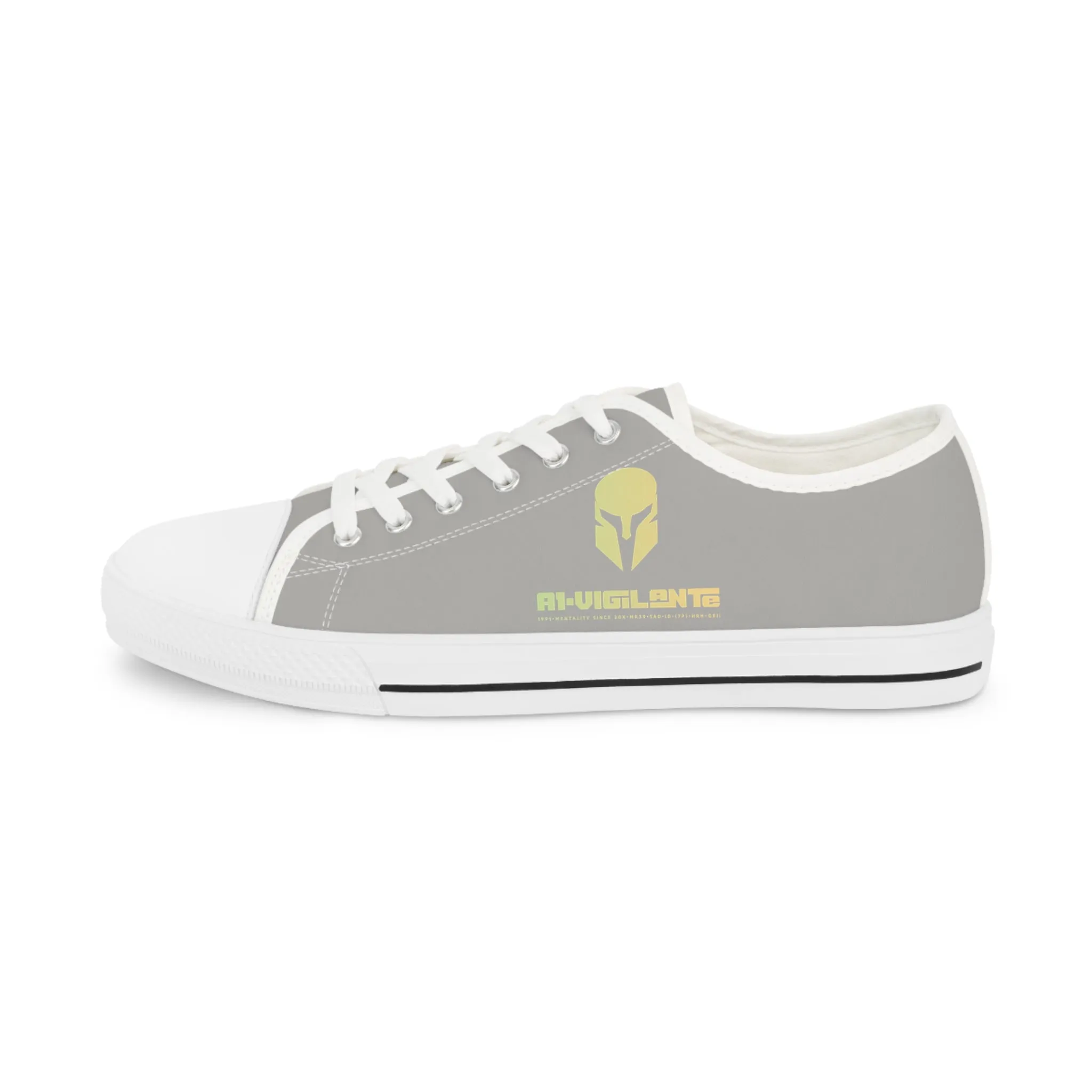 Light Grey White A1-Vigilante  Men's Low Top Sneakers