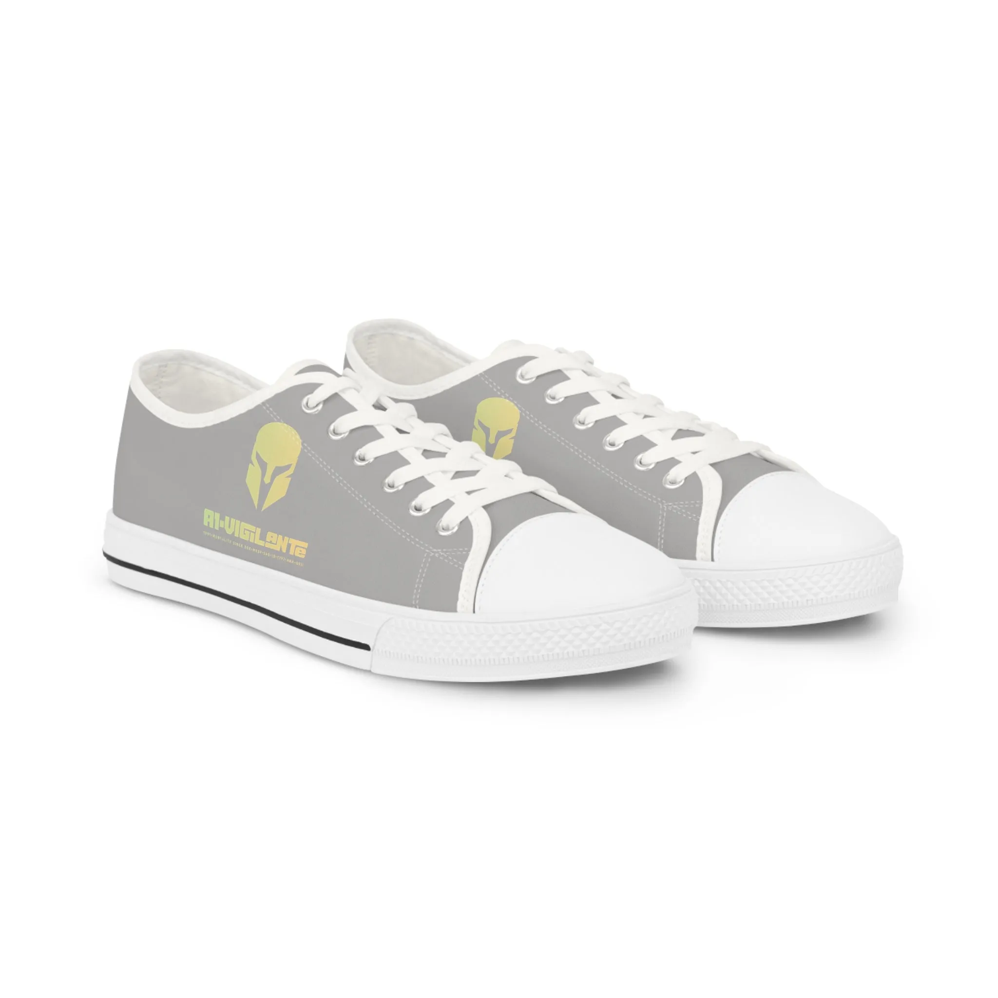 Light Grey White A1-Vigilante  Men's Low Top Sneakers