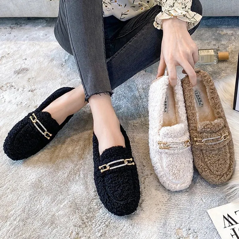 Luxury Lambswool Women's Loafers