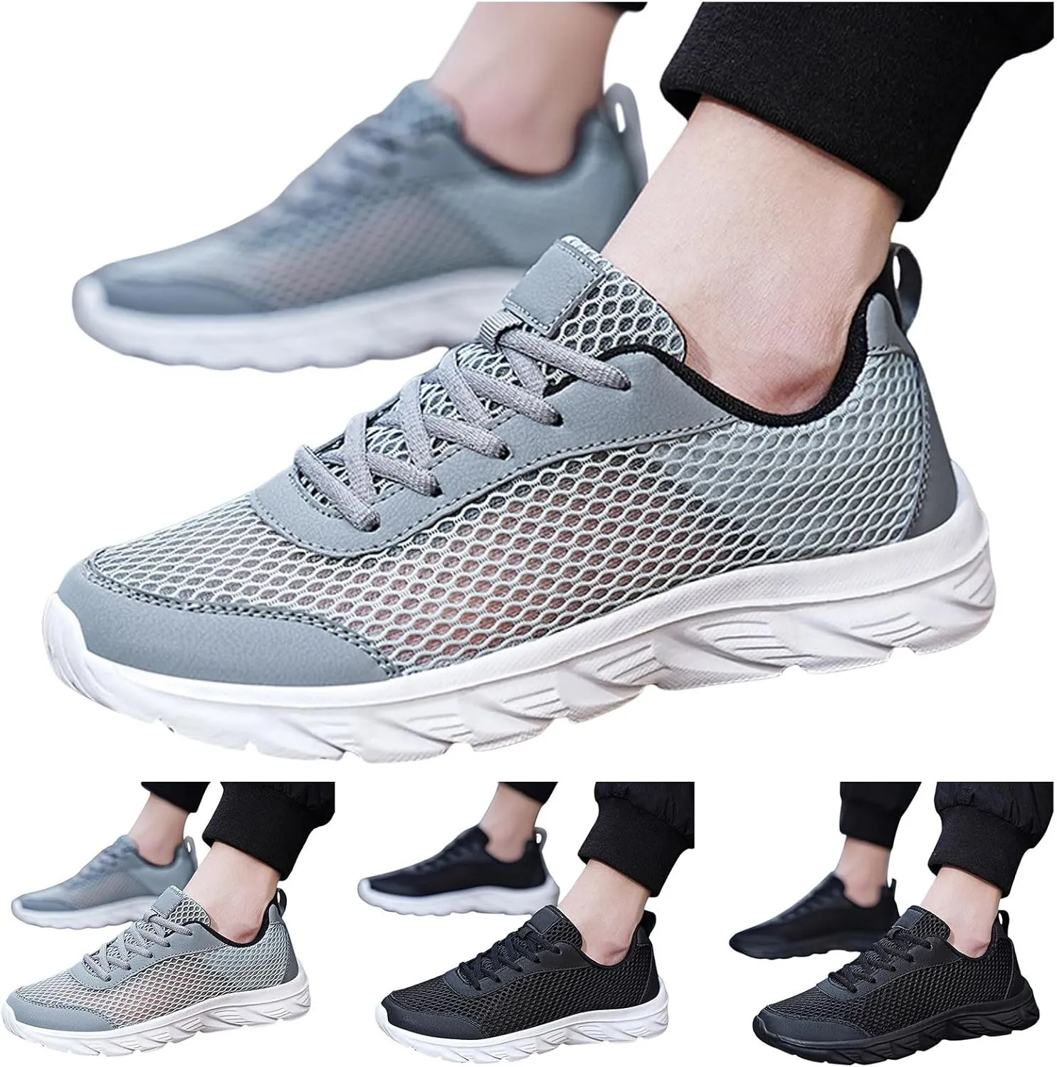Men Sports Shoes Fashionable New Pattern Minimalist Couple Breathable Comfortable Mesh Non Slip Shoes Sneaker for Men