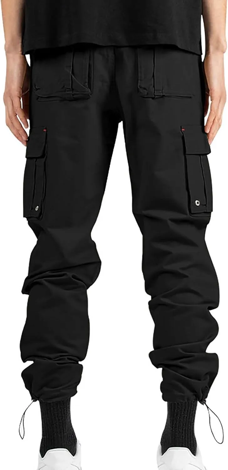 Mens Cargo Pants Outdoor Hiking Tactical Pants Relaxed Fit Camo Combat Pants Waterproof Carpenter Pants with Pockets