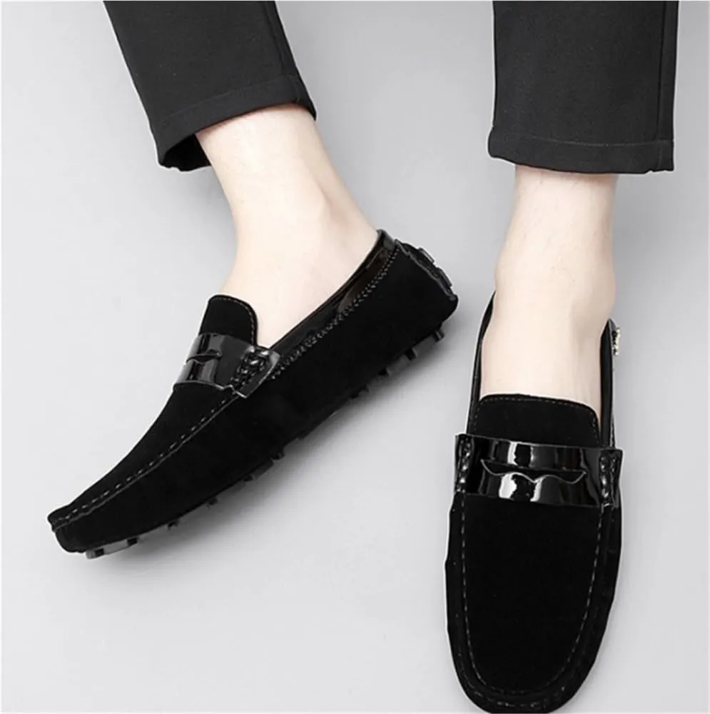 Mens Travel Loafers Shoes Breathable Suede Vamp Slip On Comfortable Driving Style Casual Events Business Outdoors Wedding