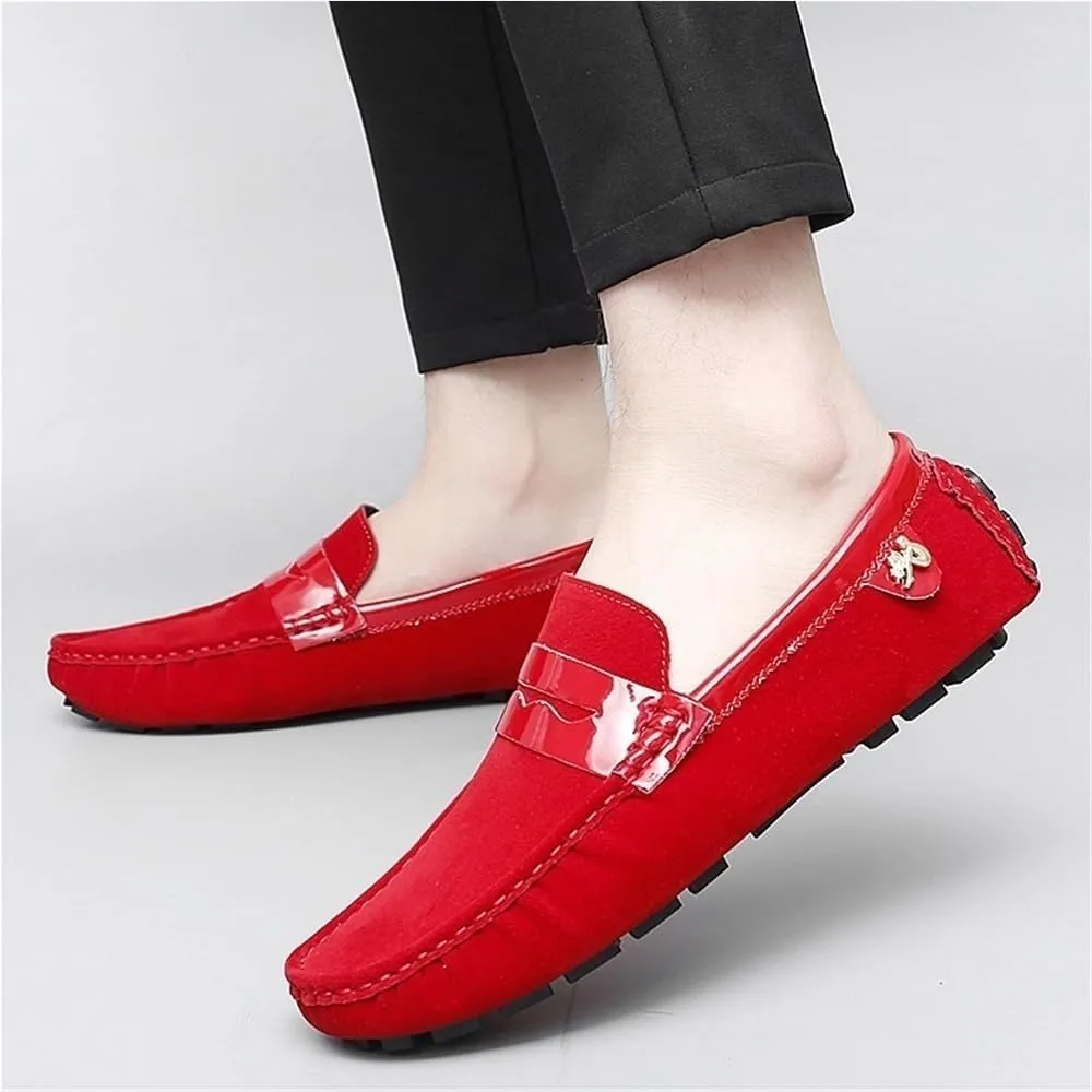 Mens Travel Loafers Shoes Breathable Suede Vamp Slip On Comfortable Driving Style Casual Events Business Outdoors Wedding