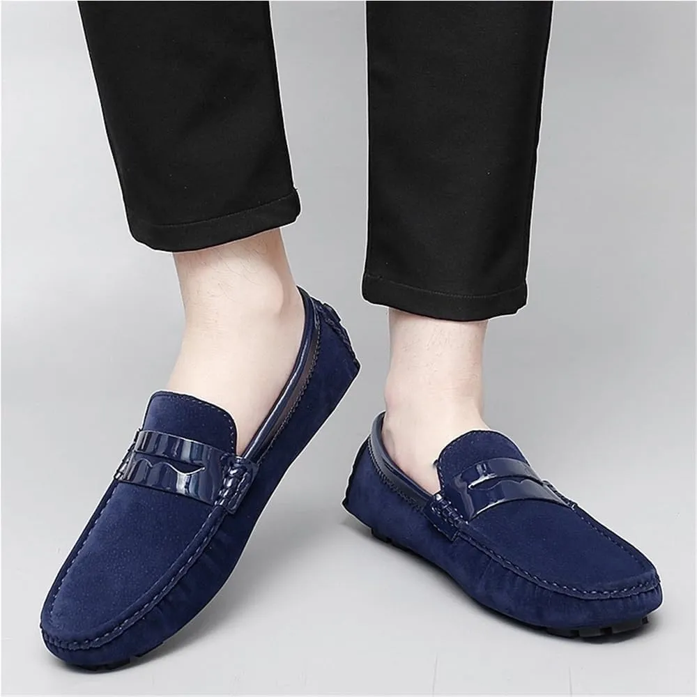 Mens Travel Loafers Shoes Breathable Suede Vamp Slip On Comfortable Driving Style Casual Events Business Outdoors Wedding