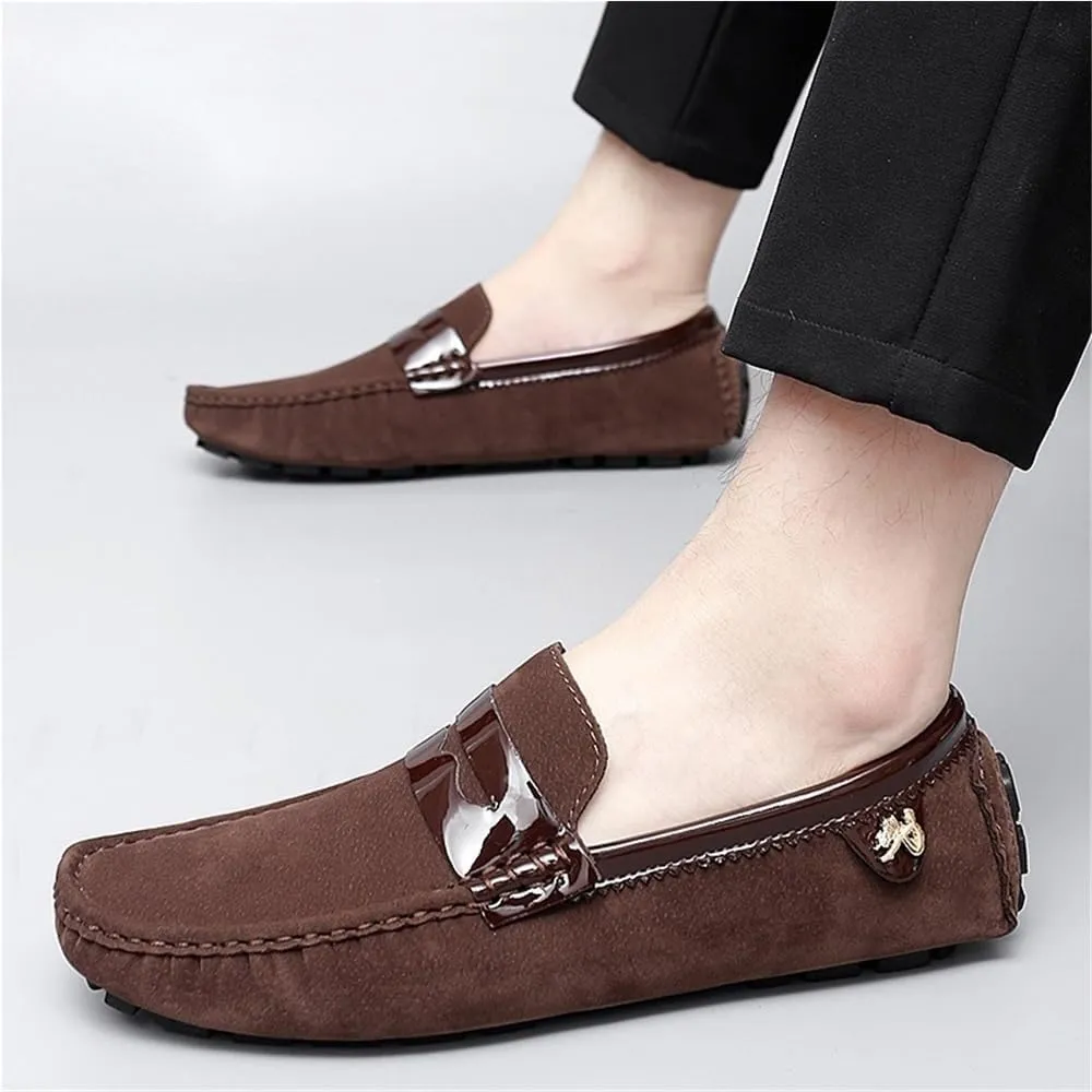 Mens Travel Loafers Shoes Breathable Suede Vamp Slip On Comfortable Driving Style Casual Events Business Outdoors Wedding