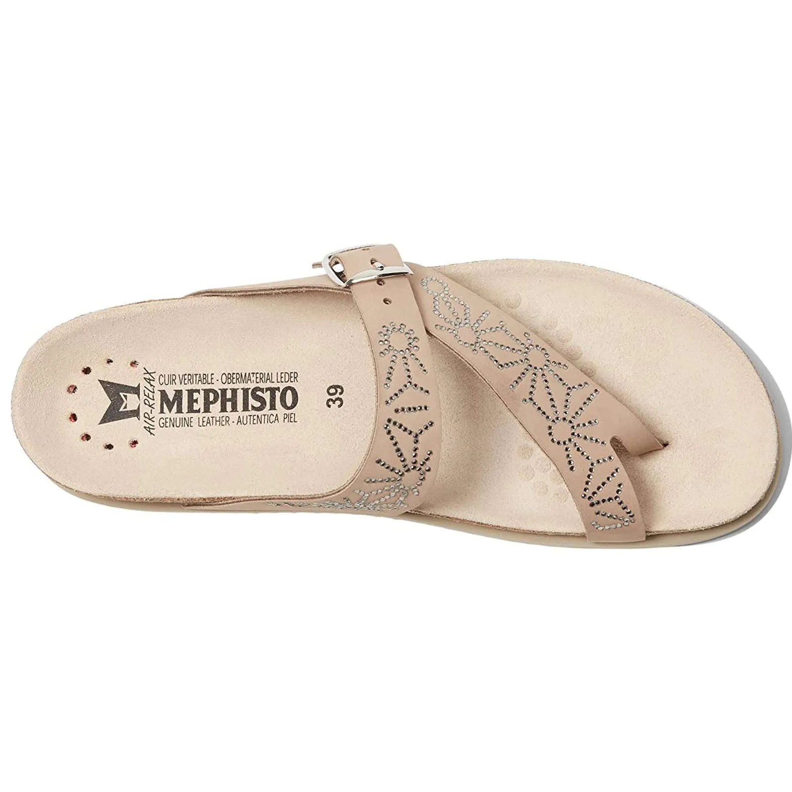 Mephisto Hella Spark Nubuck Leather Women's Slide Sandals