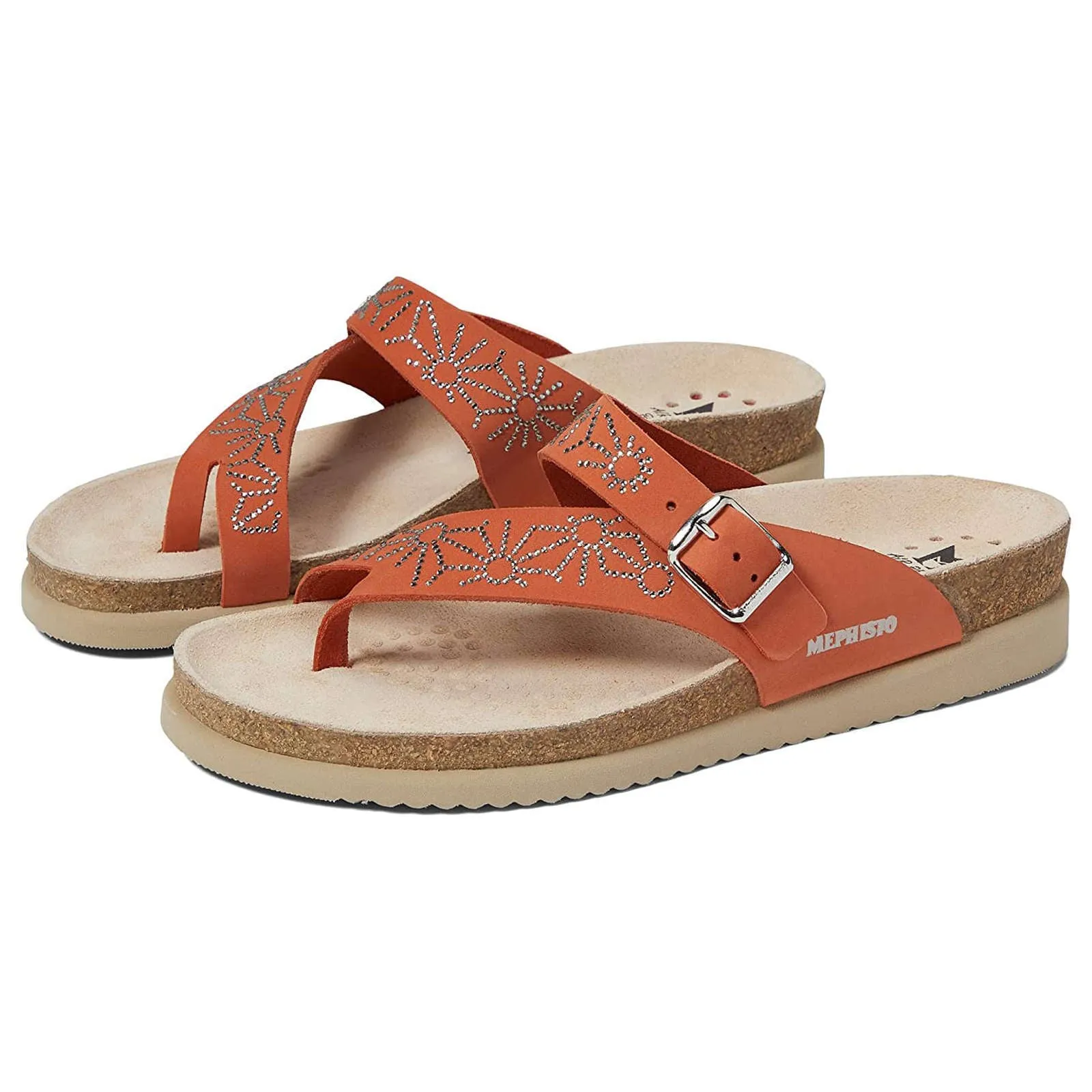 Mephisto Hella Spark Nubuck Leather Women's Slide Sandals
