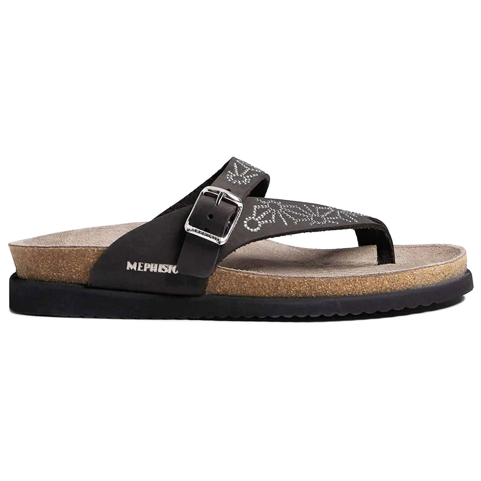 Mephisto Hella Spark Nubuck Leather Women's Slide Sandals
