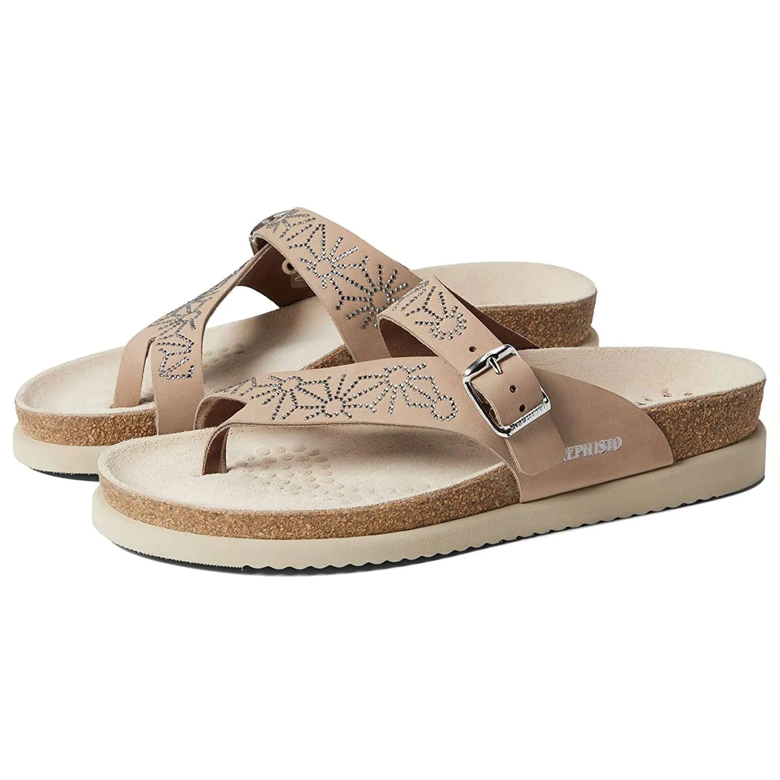 Mephisto Hella Spark Nubuck Leather Women's Slide Sandals