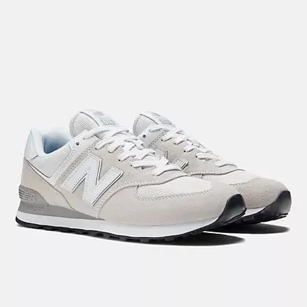 New Balance Men's 574 Classic Sneakers- Nimbus Cloud/White