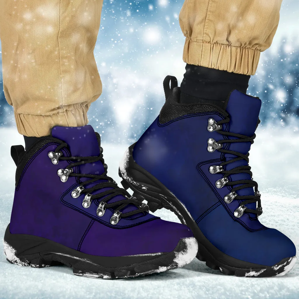 Purple Foot Blue Foot Grunge Women's Alpine Boots