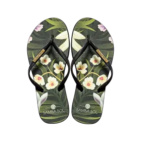 Samba Sol Women’s Fashion Collection Flip Flops - Flowers