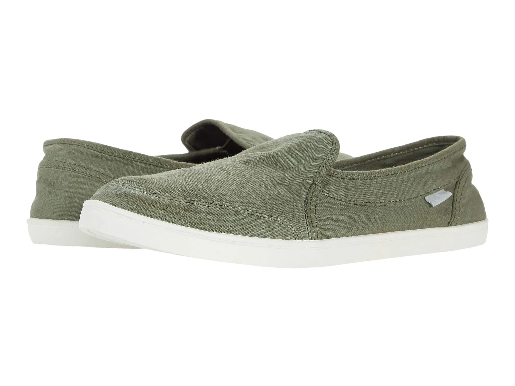 Sanuk PAIR O DICE Casual Canvas Slip On Loafers MILITARY GREEN (11, MILITARY GREEN)