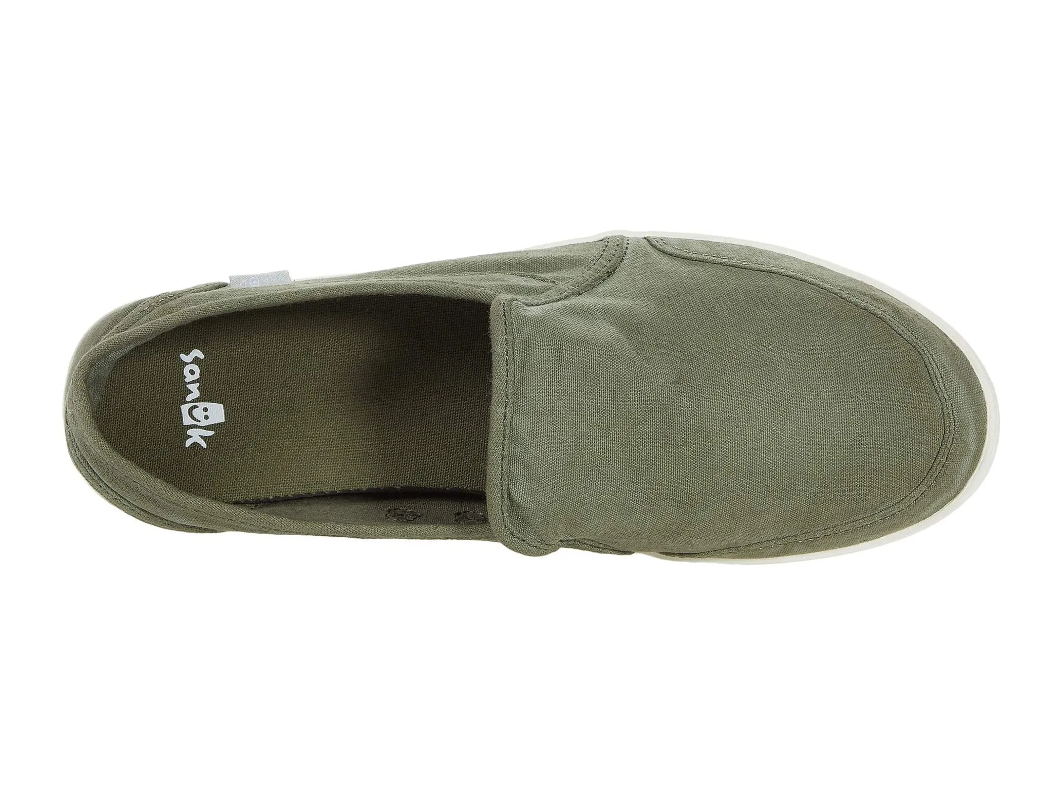 Sanuk PAIR O DICE Casual Canvas Slip On Loafers MILITARY GREEN (11, MILITARY GREEN)