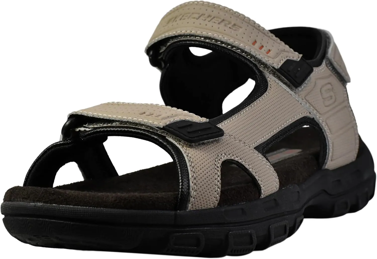 Skechers Men's Garver-Louden 64487 Open Toe Sandal W/Strap Closure, Taupe, 14 EW US