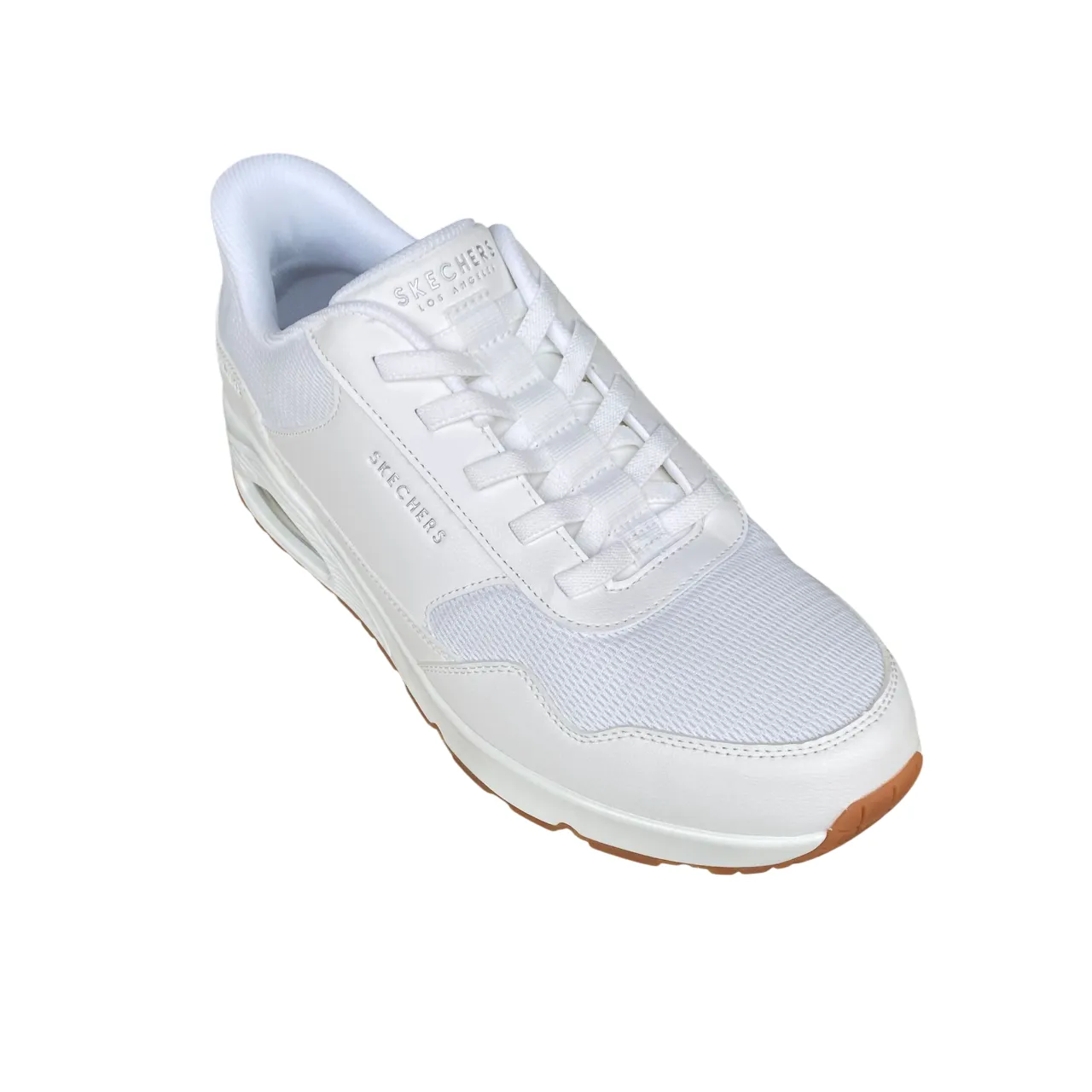 Skechers scarpa sneakers da uomo Slip-ins Uno Banksia 183022/WHT bianco